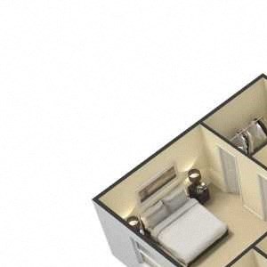 2 Bed, 2 Bath, 1,073 Square Feet 3D Floor Plan 2 Bed, 2 Bath, 1,073 Square Feet 3D Floor Plan